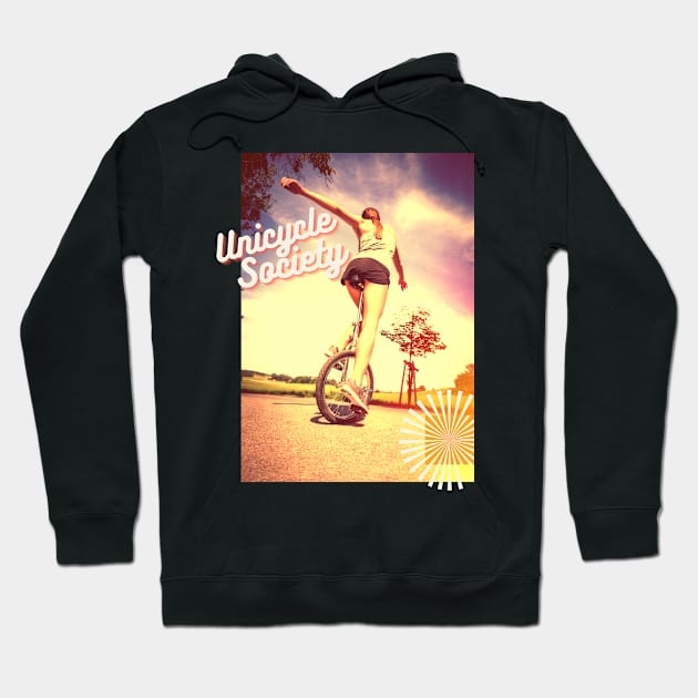 Unicycle Society Einrad Kunst Artist Zirkus Motiv Hoodie by Maggini Art